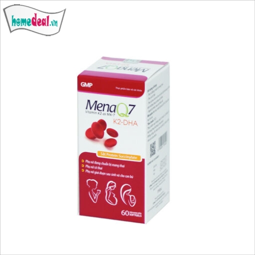 Thực phẩm bảo vệ sức khỏe: MENAQ7 K2-DHA - TINH HOA KHOÁNG CHẤT CHO MẸ BẦU