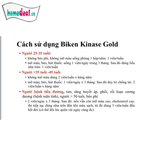 Viên uống hỗ trợ ngăn ngừa các triệu chứng đột quỵ Biken Kinase Gold