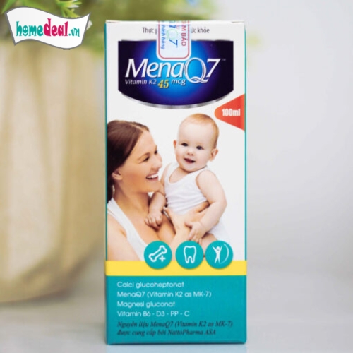 Thực phẩm bảo vệ sức khỏe: MENAQ7 K2 45mcg - Bổ sung Cacli trẻ em bị còi xương.