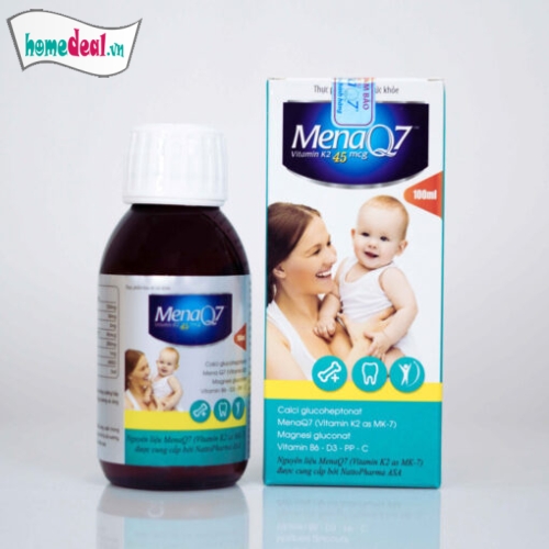 Thực phẩm bảo vệ sức khỏe: MENAQ7 K2 45mcg - Bổ sung Cacli trẻ em bị còi xương.