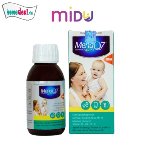 Thực phẩm bảo vệ sức khỏe: MENAQ7 K2 45mcg - Bổ sung Cacli trẻ em bị còi xương.
