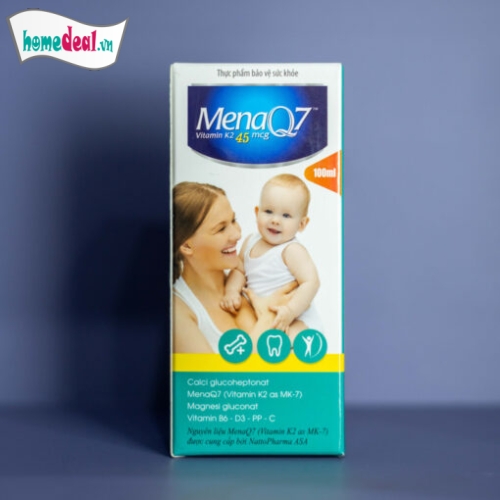 Thực phẩm bảo vệ sức khỏe: MENAQ7 K2 45mcg - Bổ sung Cacli trẻ em bị còi xương.